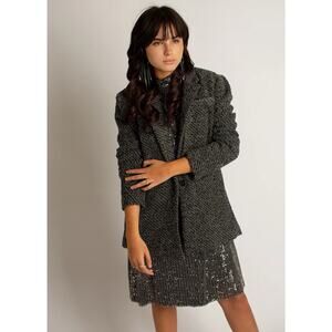 Joyfolie Mia Joy Louve Blazer in Charcoal Black Women’s Size XL